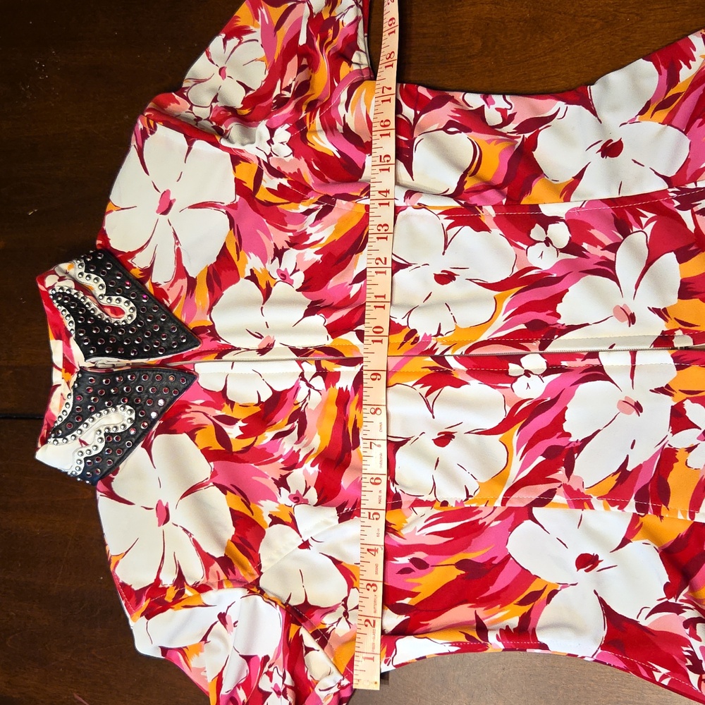 Pretty Western Show Shirt Women's Size Medium - Picture 6 of 17